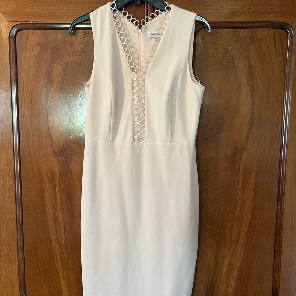 Size 6 Calvin Klein blush dress